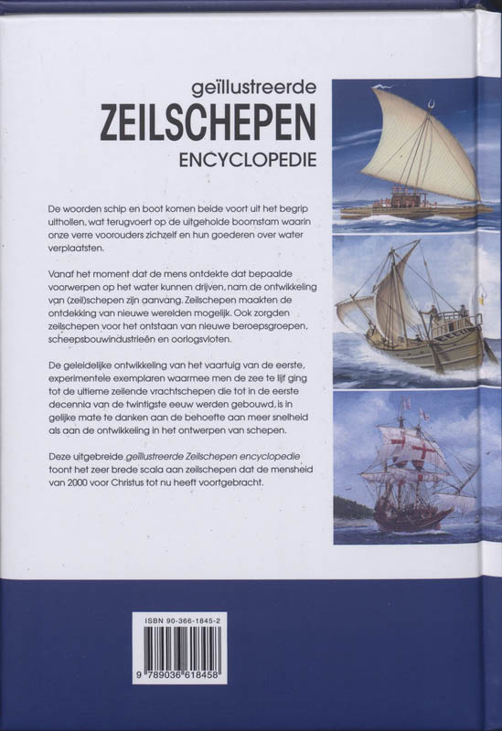 Achterkant van Geillustreerde zeilschepen encyclopedie