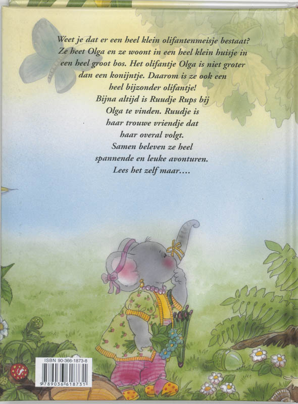 Achterkant van Olga het olifantje