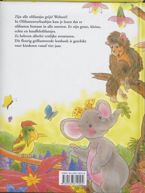 Achterkant van Olifantenverhaaltjes