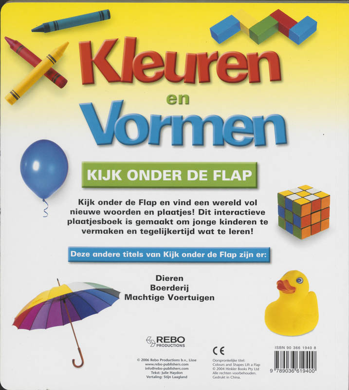 Achterkant van Kleuren en Vormen