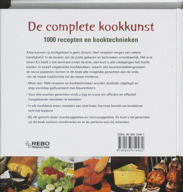 Achterkant van De complete kookkunst