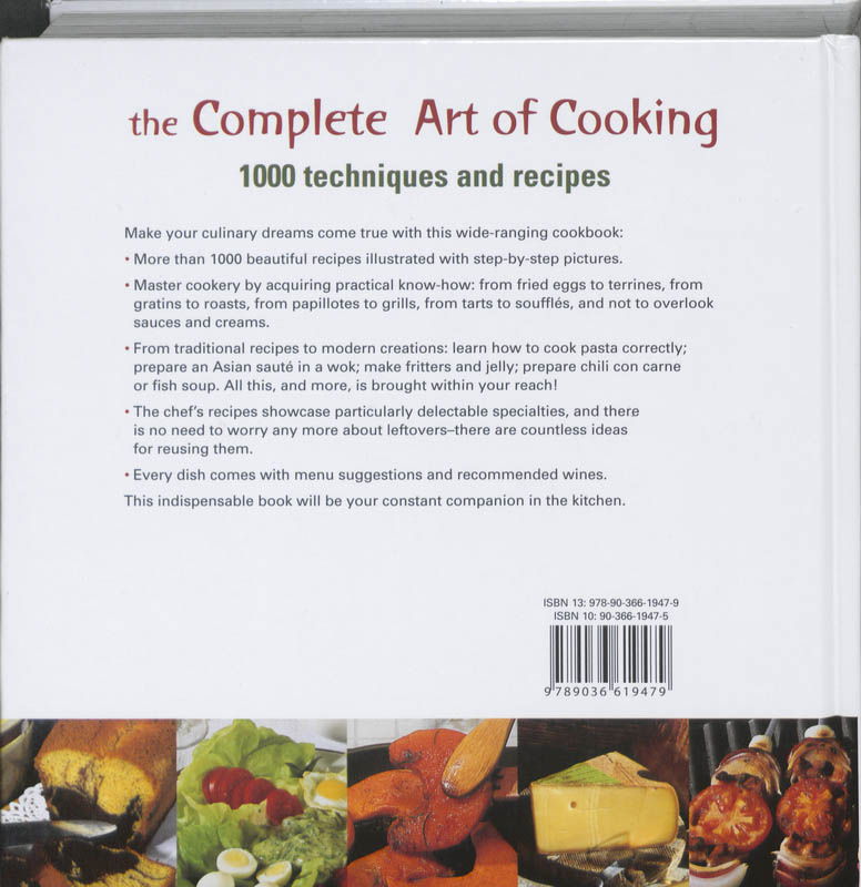 Achterkant van The Complete art of cooking