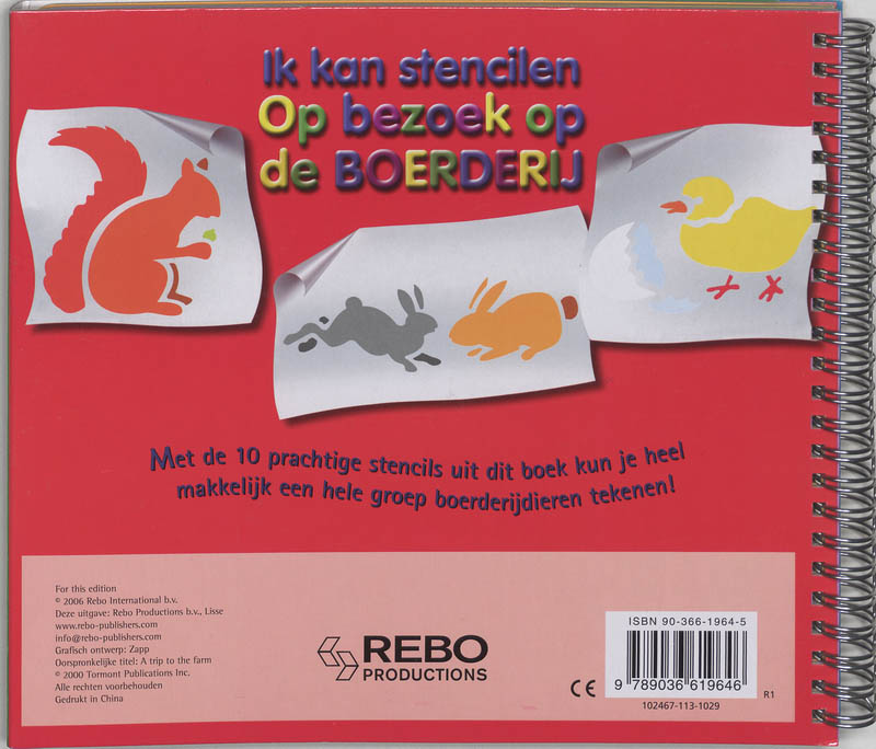 Achterkant van Op bezoek op de boerderij