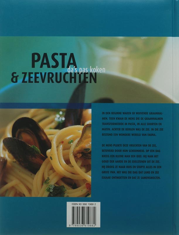Achterkant van Pasta & Zeevruchten