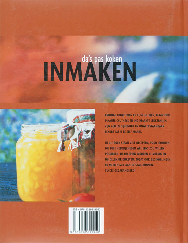 Achterkant van Inmaken