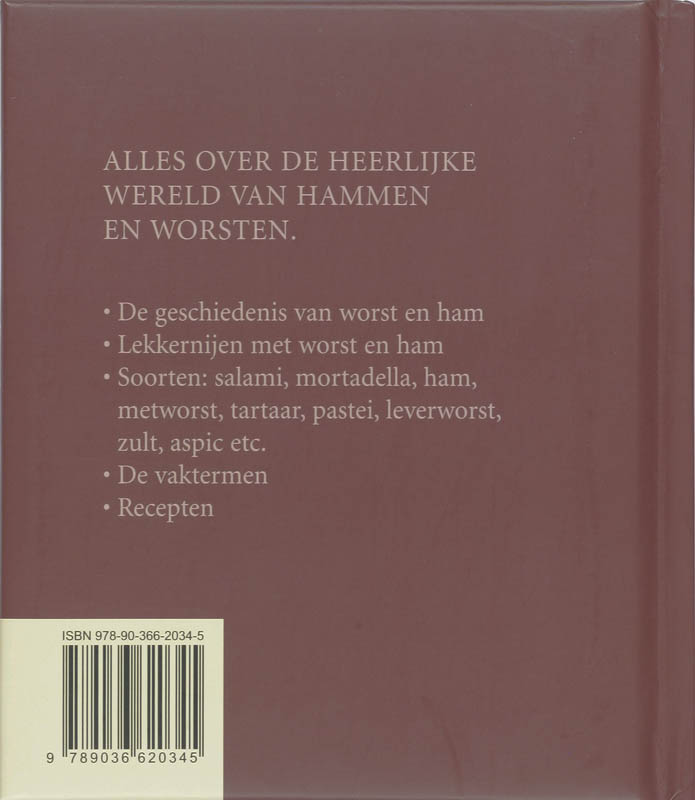 Achterkant van Dumonts kleine Hammen & Worsten Lexicon