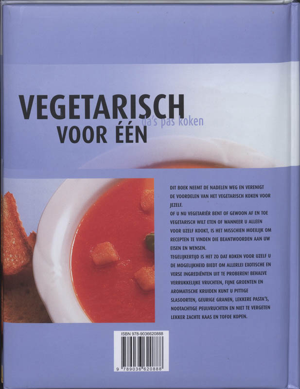 Achterkant van Vegetarisch voor 1