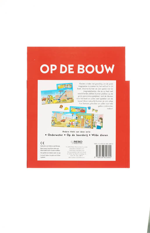 Achterkant van Op de bouw