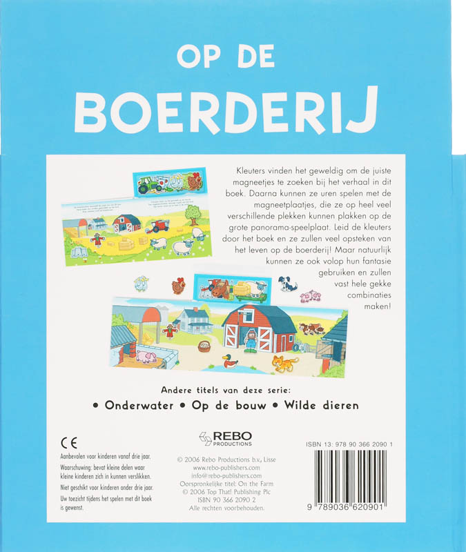 Achterkant van Op de boerderij - Magneetboekje Panorama