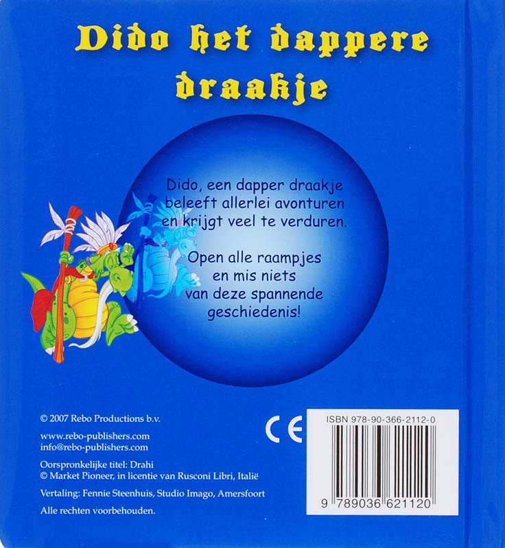 Achterkant van Dido het dappere draakje
