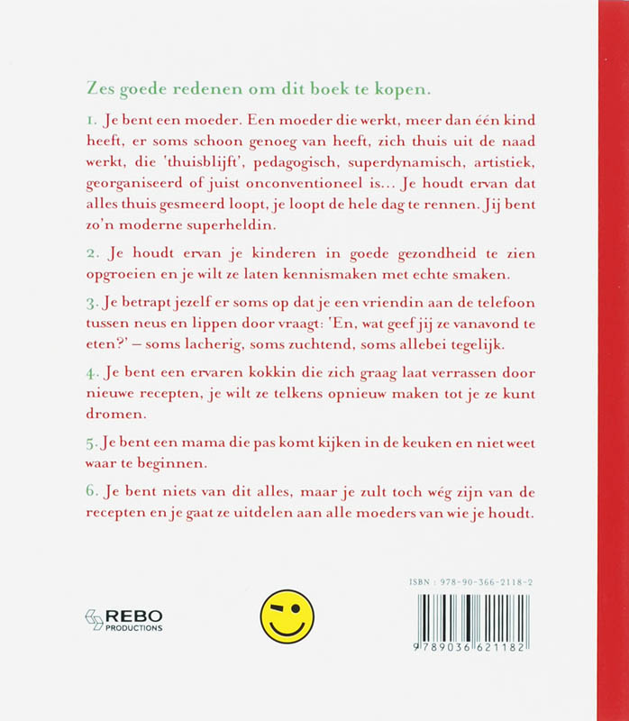 Achterkant van Kleine gerechten voor mama's op de rand van een zenuwinzinking