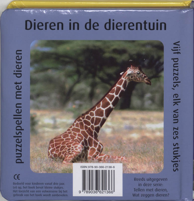Achterkant van Ken de dieren in de dierentuin