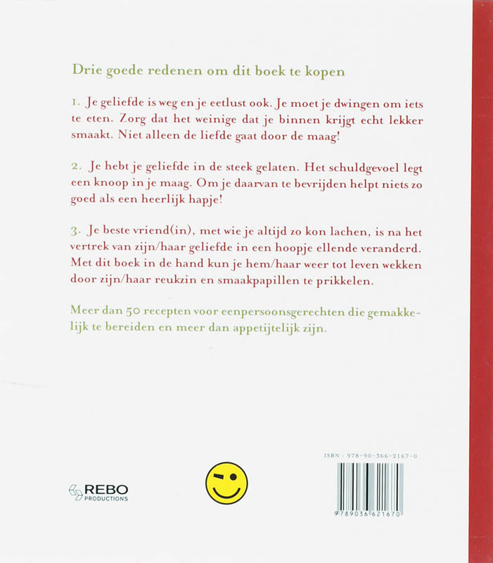 Achterkant van Hoe je ex te vergeten met lekker eten?