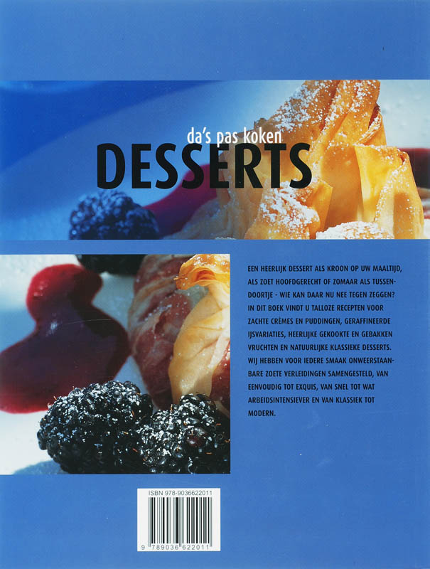 Achterkant van Desserts