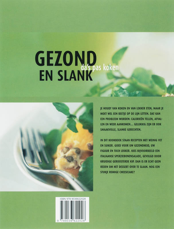 Achterkant van Gezond en slank