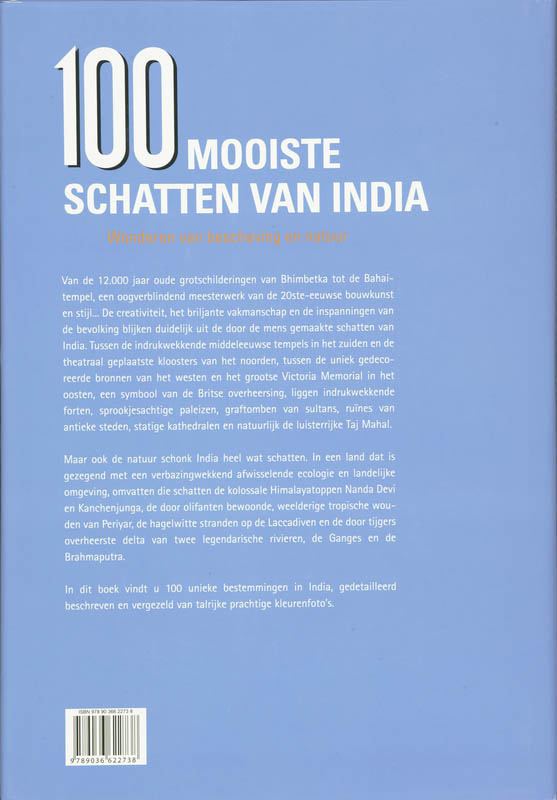 Achterkant van 100 Mooiste schatten van India