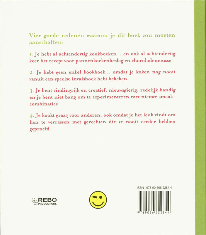 Achterkant van Om eindelijk af te rekenen met de recepten van oma