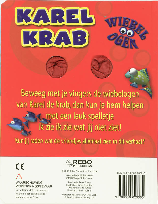 Achterkant van Karel krab