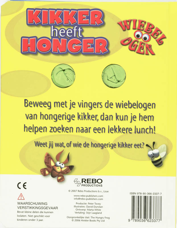 Achterkant van Kikker heeft honger