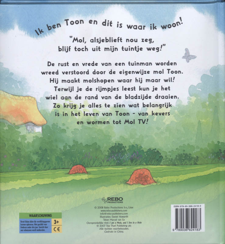 Achterkant van Ik ben Toon en dit is waar ik woon