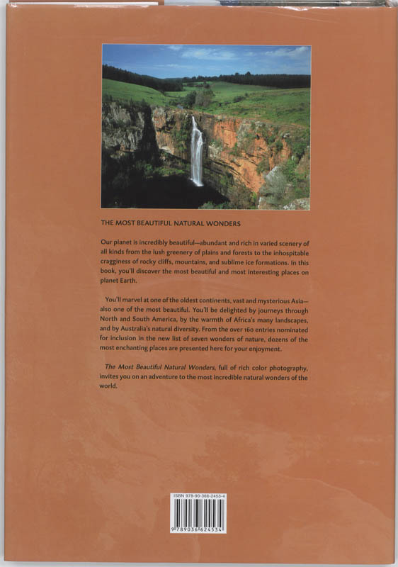 Achterkant van The most beautiful natural wonders