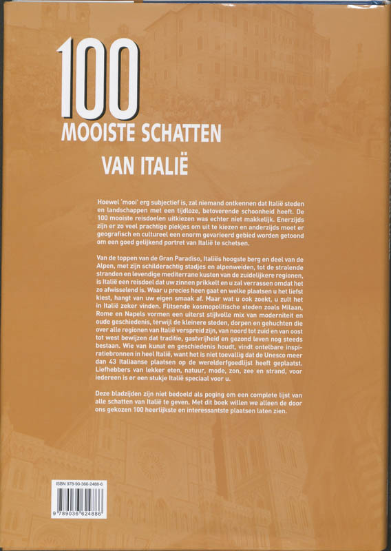 Achterkant van 100 Mooiste schatten van Italie
