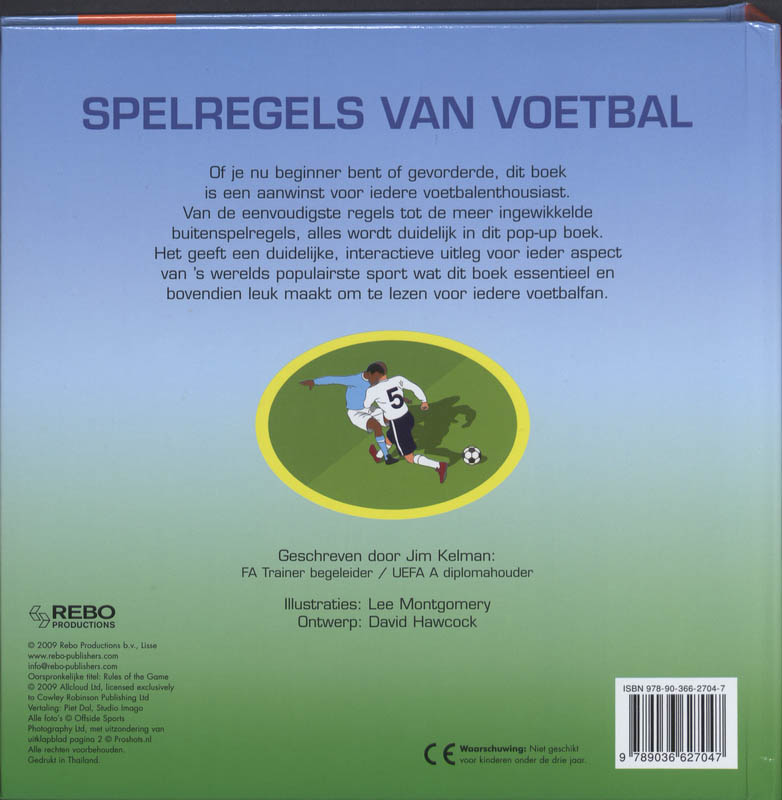Achterkant van Spelregels van voetbal