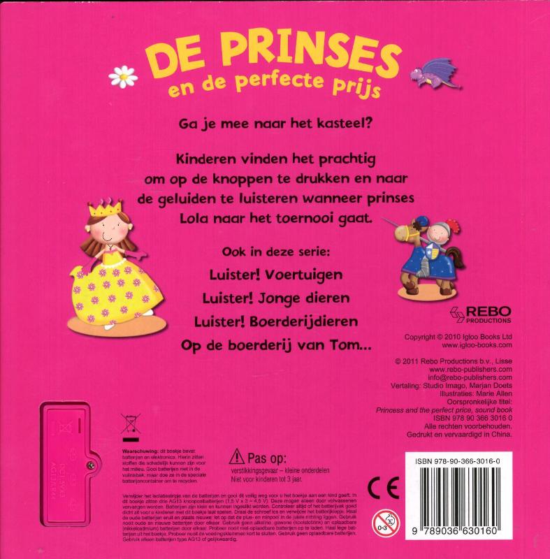 Achterkant van De prinses en de perfecte prijs