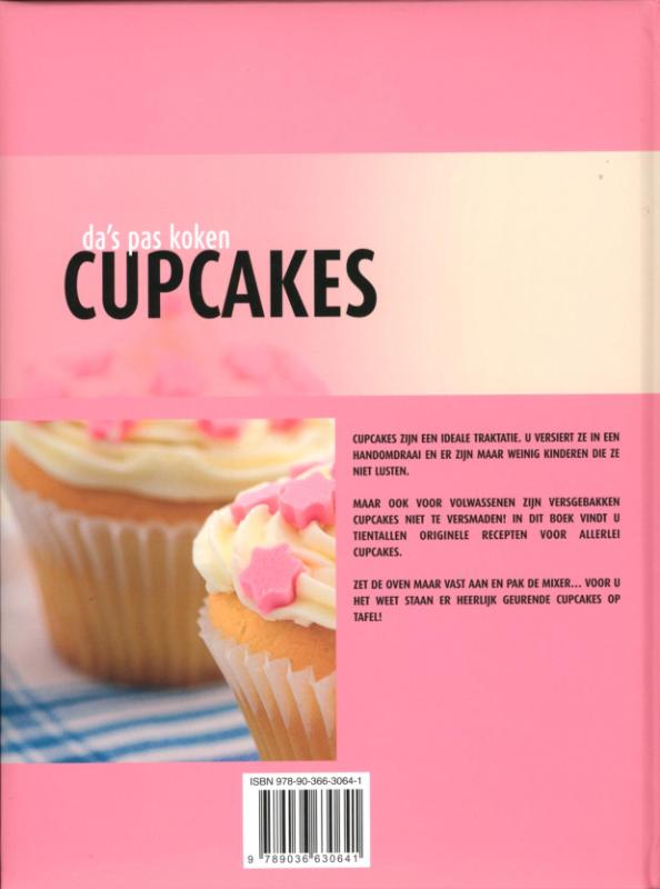 Achterkant van Da's pas koken cupcakes