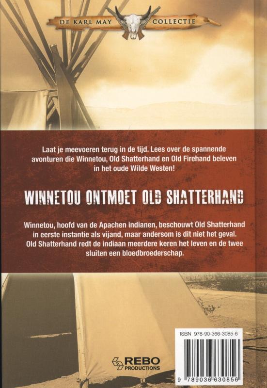 Achterkant van Winnetou ontmoet Old Shatterhand