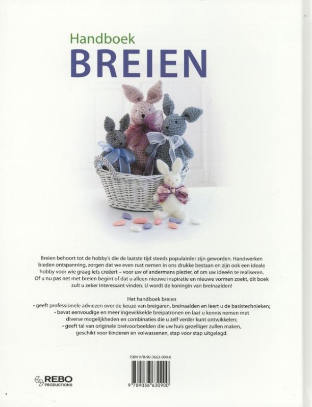Achterkant van Handboek breien