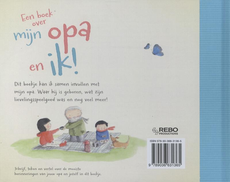 Achterkant van Een boek over mijn opa en ik