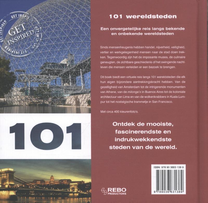 Achterkant van 101 wereldsteden