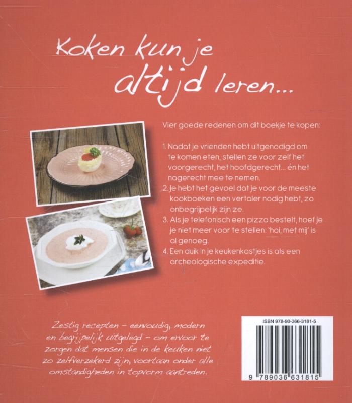 Achterkant van Koken kun je altijd leren...