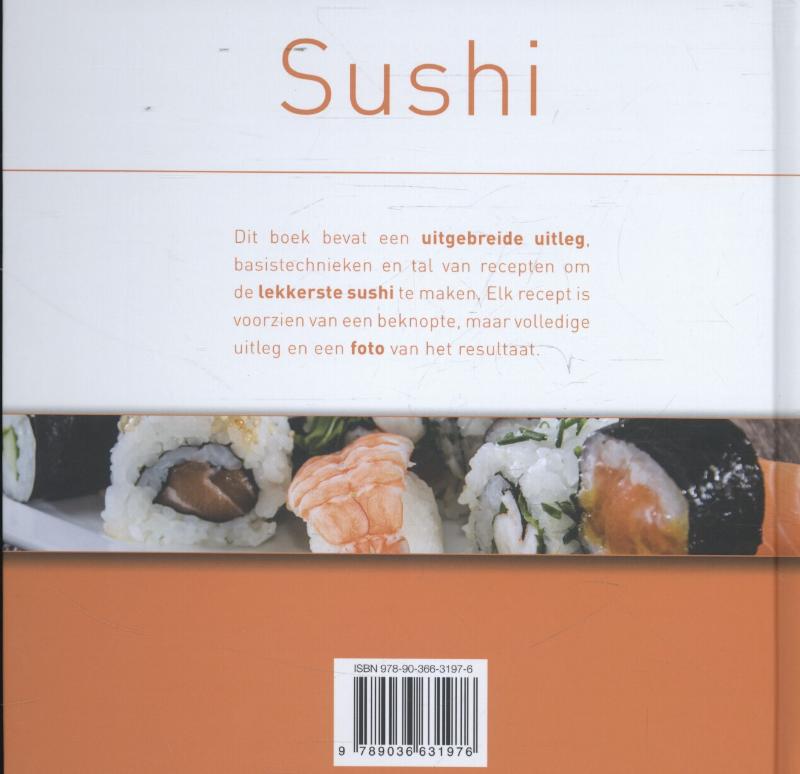 Achterkant van Sushi en sashimi