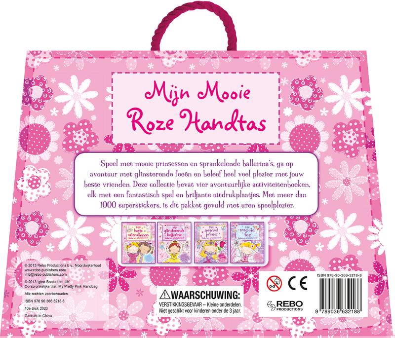 Achterkant van Mijn mooie roze handtas