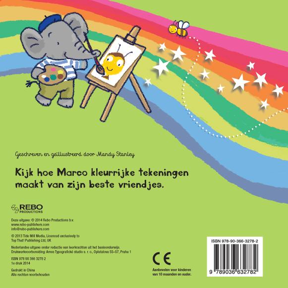 Achterkant van Marco's magische tekeningen flapboek