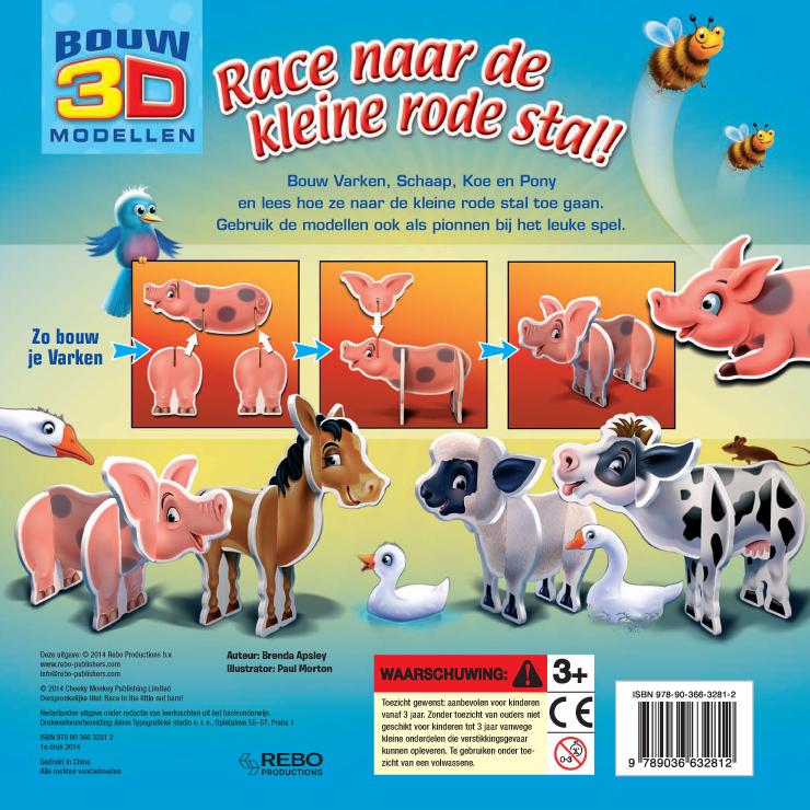 Achterkant van 3D race naar de rode stal!