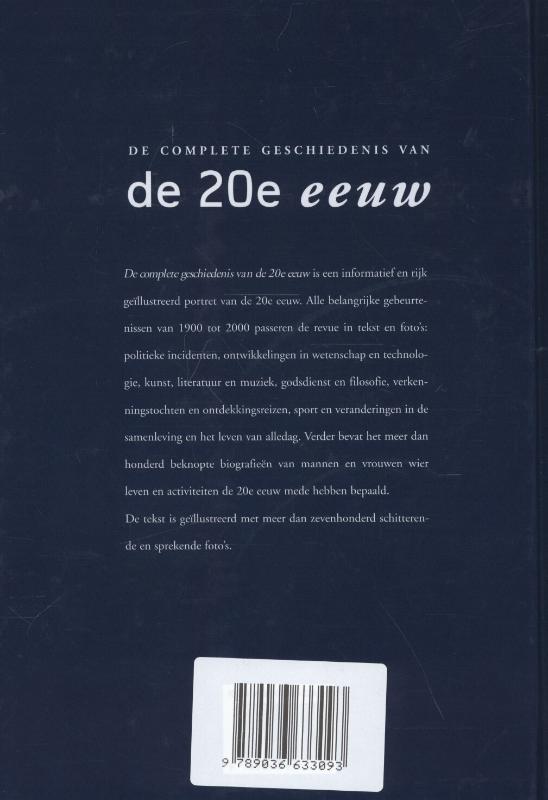 Achterkant van De complete geschiedenis van de 20e eeuw