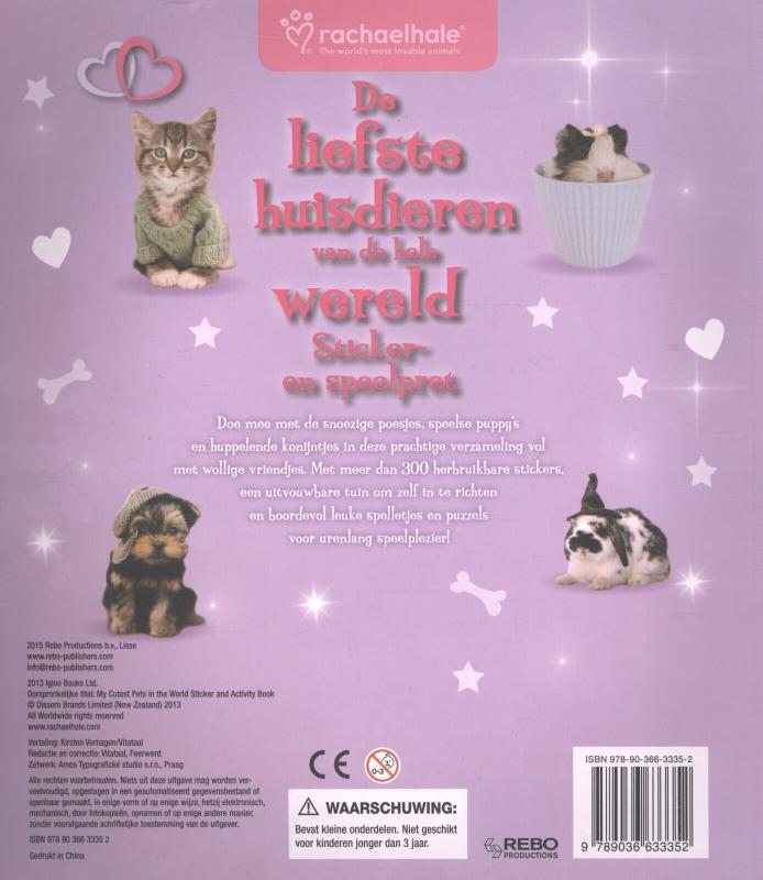 Achterkant van De liefste huisdieren van de hele wereld