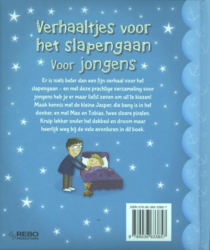 Achterkant van Verhaaltjes voor het slapengaan voor jongens