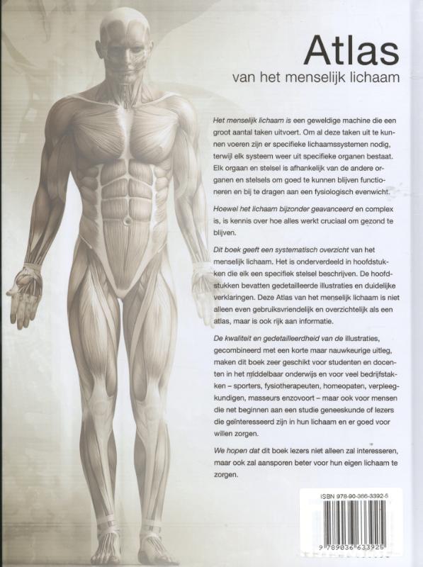 Achterkant van Atlas van het menselijk lichaam