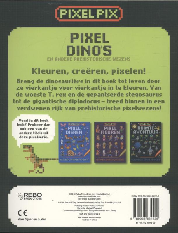 Achterkant van Pixel dino's