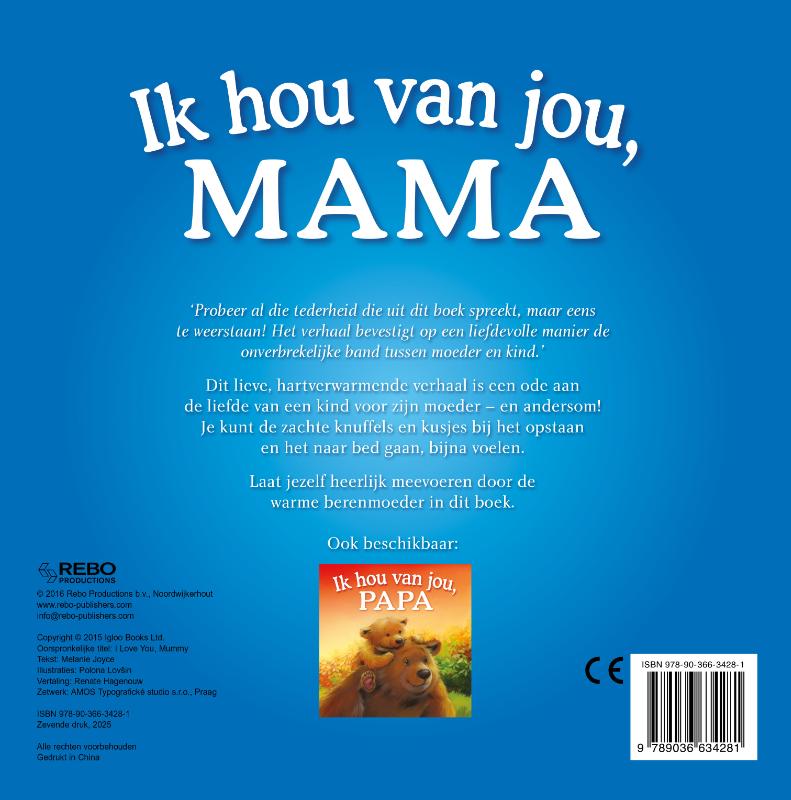 Achterkant van Ik hou van jou, mama