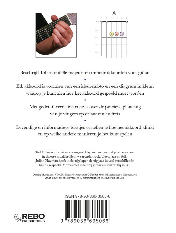 Achterkant van Gitaarakkoordengids