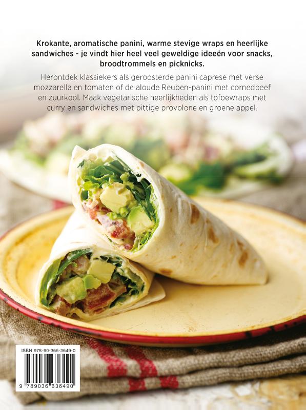 Achterkant van Culinary Notebooks Panini's, wraps & sandwiches