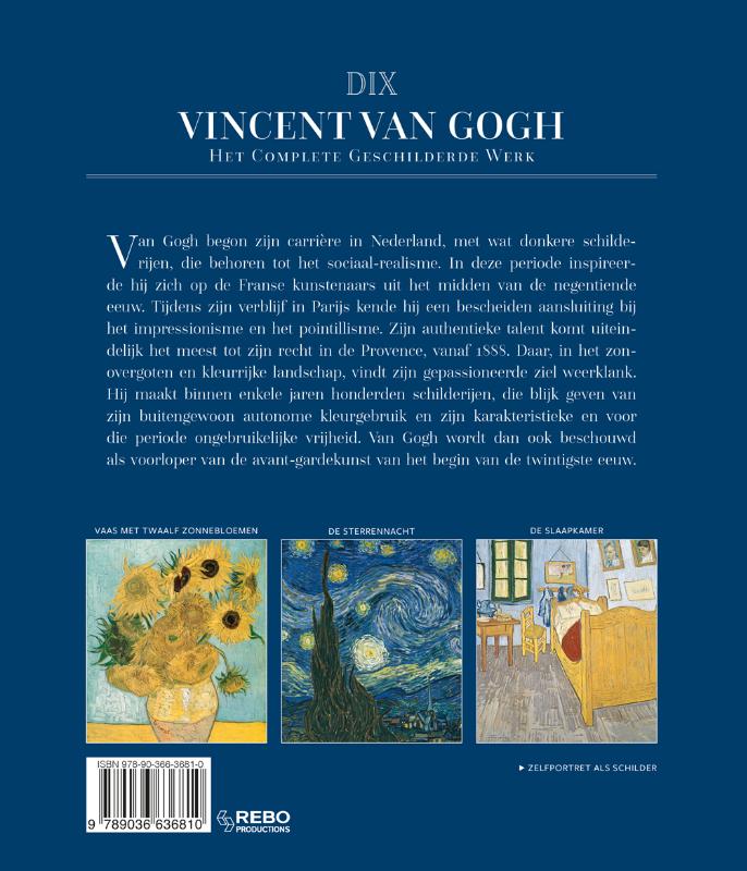 Achterkant van Vincent van Gogh