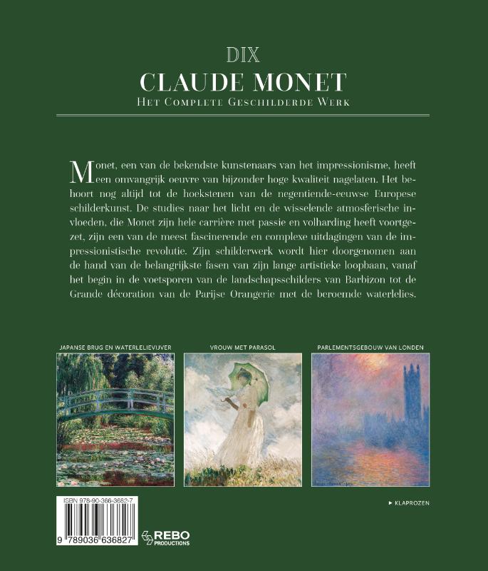 Achterkant van Claude Monet