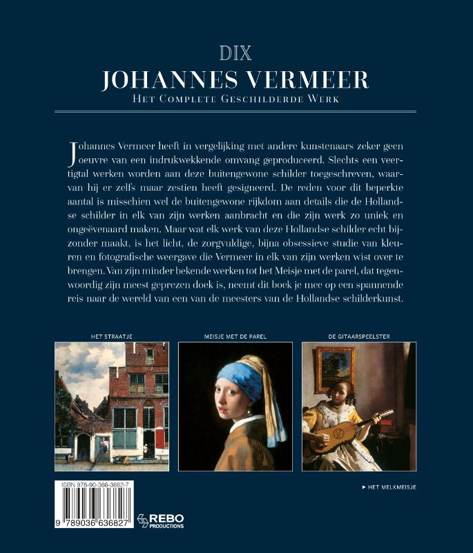 Achterkant van Johannes Vermeer