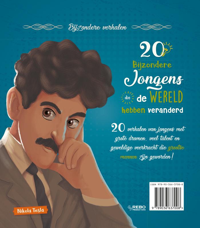 Achterkant van 20 bijzondere jongens die de wereld hebben veranderd